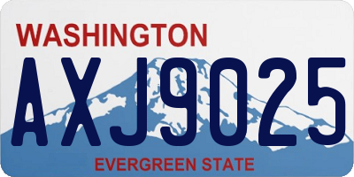 WA license plate AXJ9025