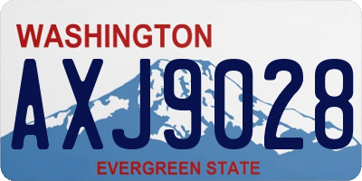 WA license plate AXJ9028