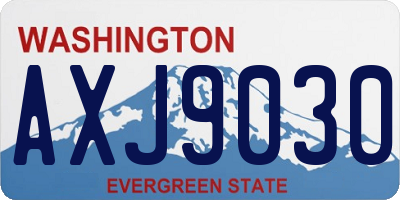WA license plate AXJ9030