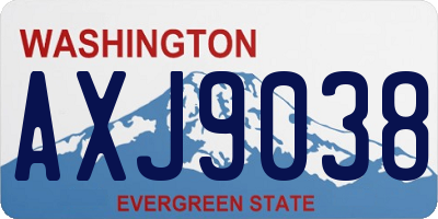 WA license plate AXJ9038