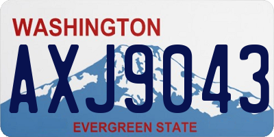 WA license plate AXJ9043