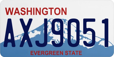 WA license plate AXJ9051