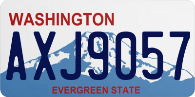 WA license plate AXJ9057