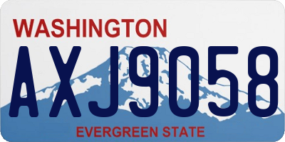 WA license plate AXJ9058
