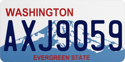 WA license plate AXJ9059