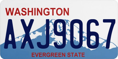 WA license plate AXJ9067