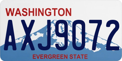 WA license plate AXJ9072
