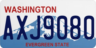 WA license plate AXJ9080