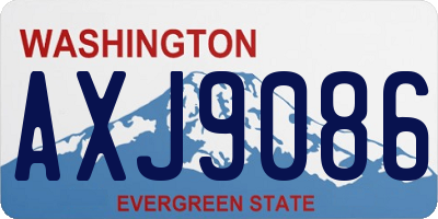 WA license plate AXJ9086