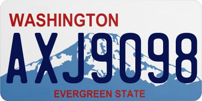 WA license plate AXJ9098