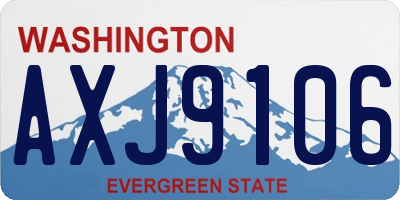 WA license plate AXJ9106