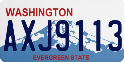 WA license plate AXJ9113