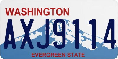 WA license plate AXJ9114