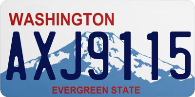 WA license plate AXJ9115