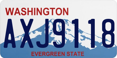 WA license plate AXJ9118