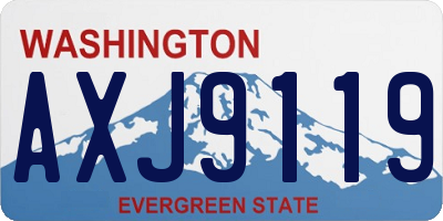 WA license plate AXJ9119