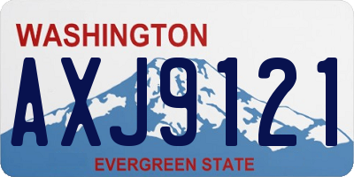 WA license plate AXJ9121