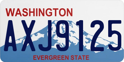 WA license plate AXJ9125