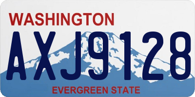 WA license plate AXJ9128