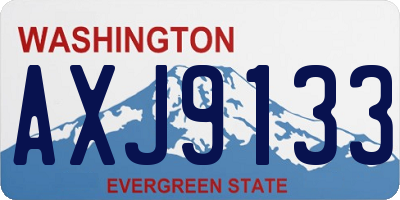 WA license plate AXJ9133