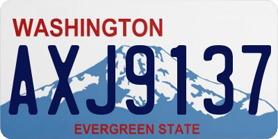 WA license plate AXJ9137