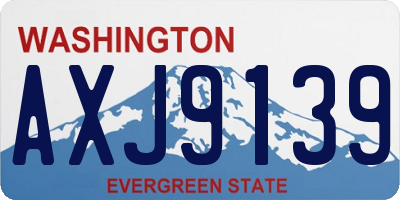 WA license plate AXJ9139