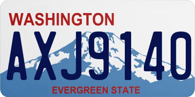 WA license plate AXJ9140