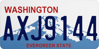 WA license plate AXJ9144