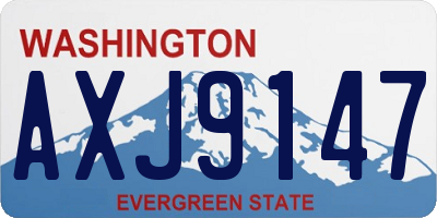 WA license plate AXJ9147