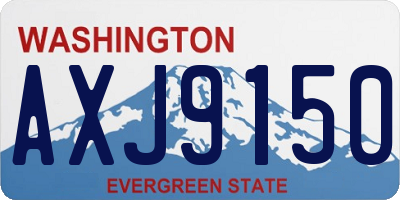 WA license plate AXJ9150