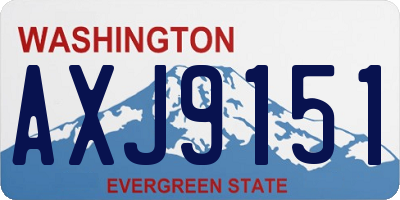 WA license plate AXJ9151