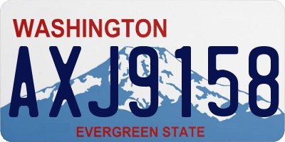 WA license plate AXJ9158