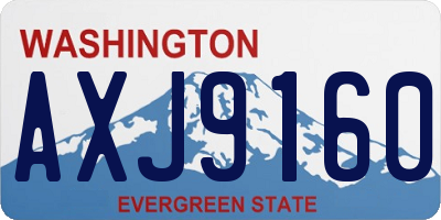 WA license plate AXJ9160