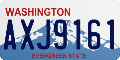 WA license plate AXJ9161