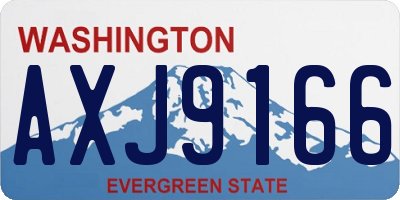 WA license plate AXJ9166