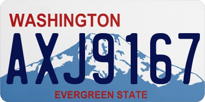 WA license plate AXJ9167