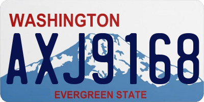 WA license plate AXJ9168