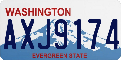 WA license plate AXJ9174