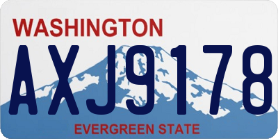 WA license plate AXJ9178