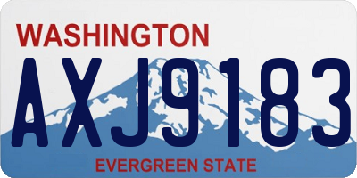 WA license plate AXJ9183