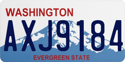 WA license plate AXJ9184