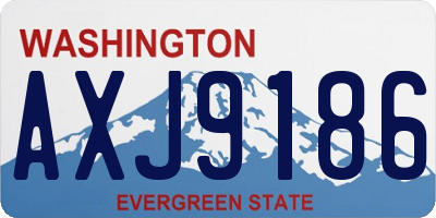 WA license plate AXJ9186