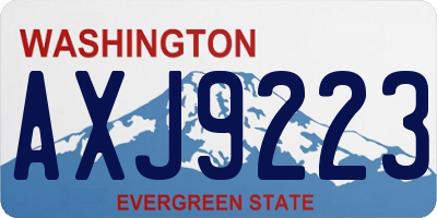 WA license plate AXJ9223