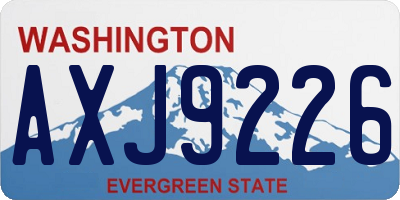 WA license plate AXJ9226
