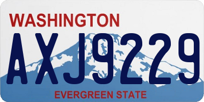 WA license plate AXJ9229
