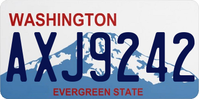 WA license plate AXJ9242