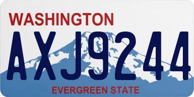 WA license plate AXJ9244