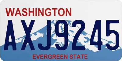 WA license plate AXJ9245