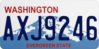 WA license plate AXJ9246