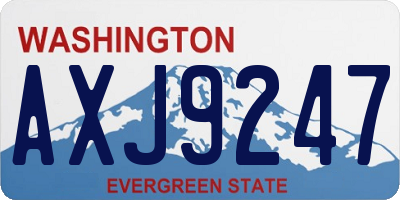WA license plate AXJ9247